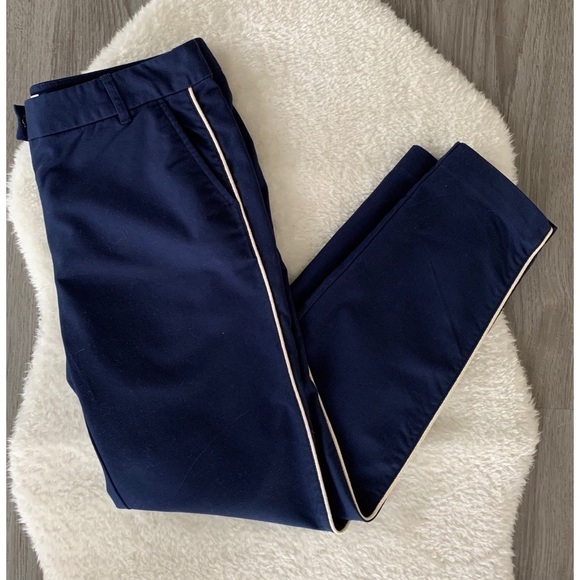 VINEYARD Vines Nautical Tuxedo Ankle Pants Blue Size 4 - Picture 2 of 14
